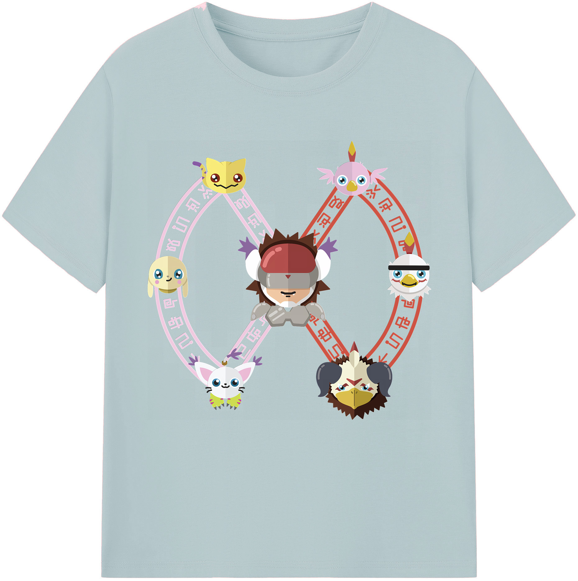 （画像用） Digimon デジタルモンスター/デジモン 綿100％半袖Tシャツ（フロントプリント）